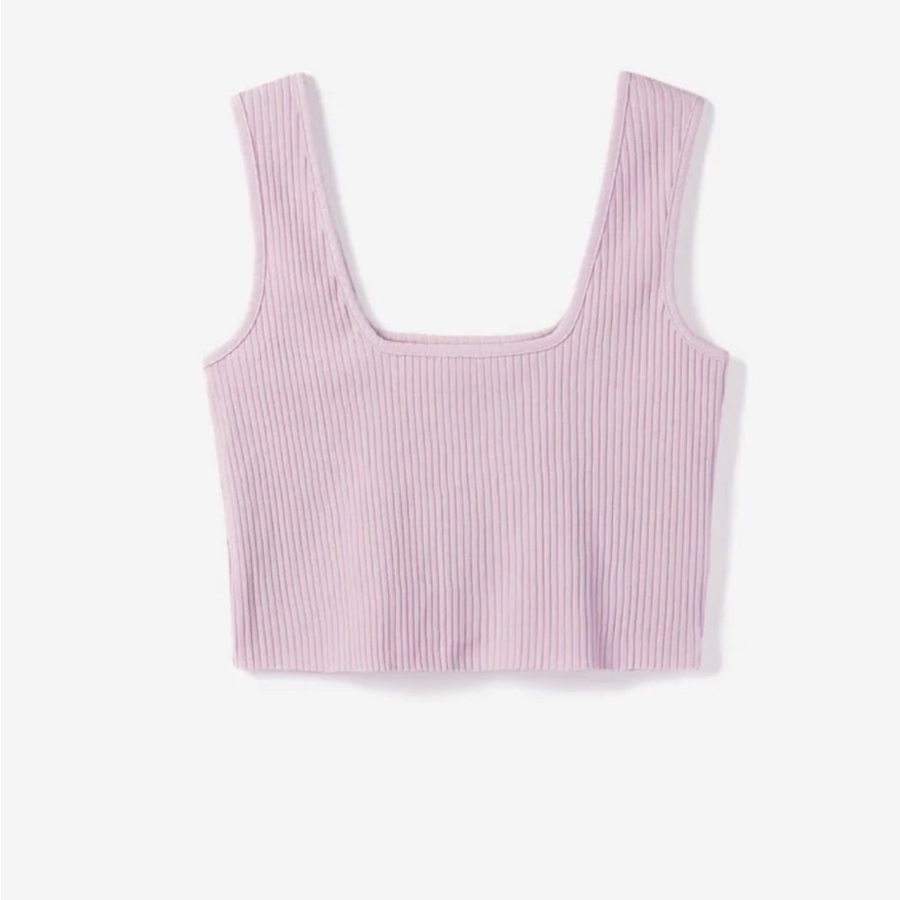 Noize Pink Ribbed Crop Tank Top size XS (fits like a small) NWT